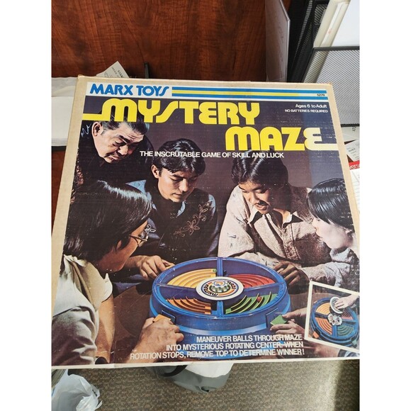 VINTAGE 1976 MARX Toys MYSTERY MAZE GAME With OG Box. With Marbles Instructions - Picture 1 of 4